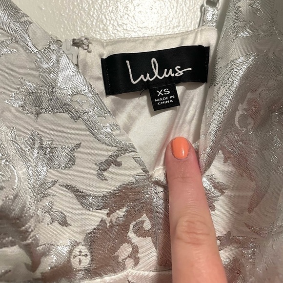 LuLus Can't Refuse White Jacquard Ruffled Mini Dress XS - Picture 8 of 10